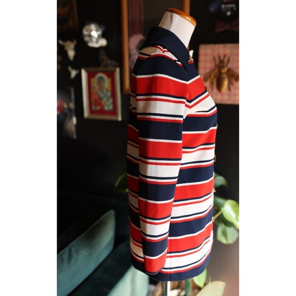 Vintage 60s 70s James Kenrob Nautical Mod Button Down Butterfly Collar Shirt 8 - Picture 10 of 13